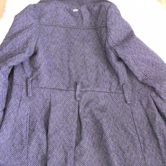 Dark Purple & Black Candies Pea Coat - Picture 8 of 8